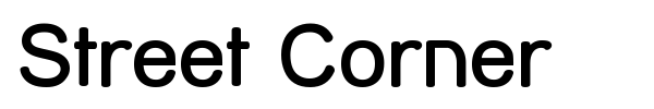 Street Corner font preview